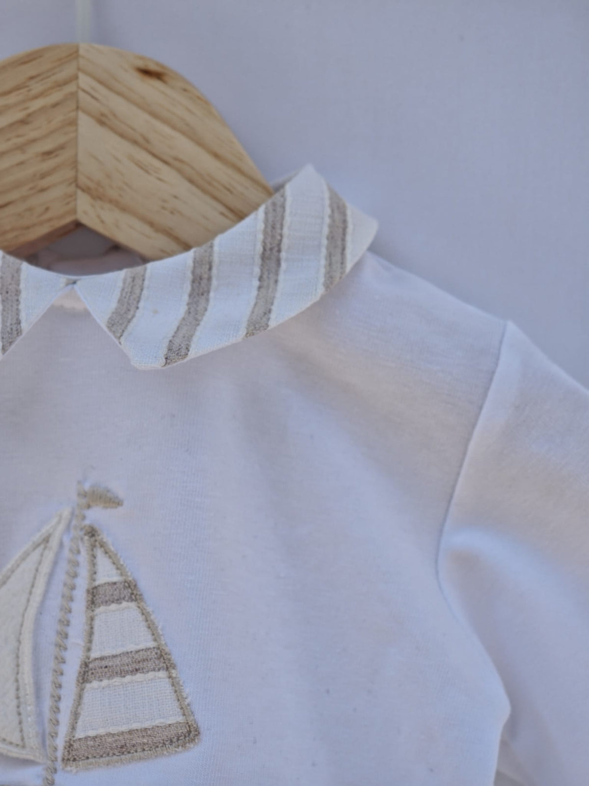 Completo clinica jersey COTONE BIANCO E BEIGE - Neonati