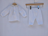 Completo clinica jersey COTONE BIANCO E BEIGE - Neonati
