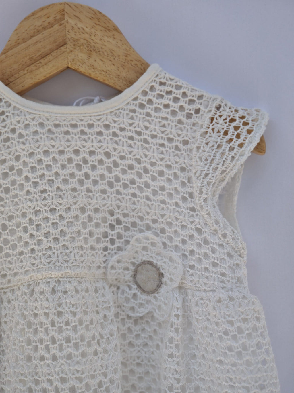 Pagliaccetto Vestitino Neonata Bianco Lalalu'