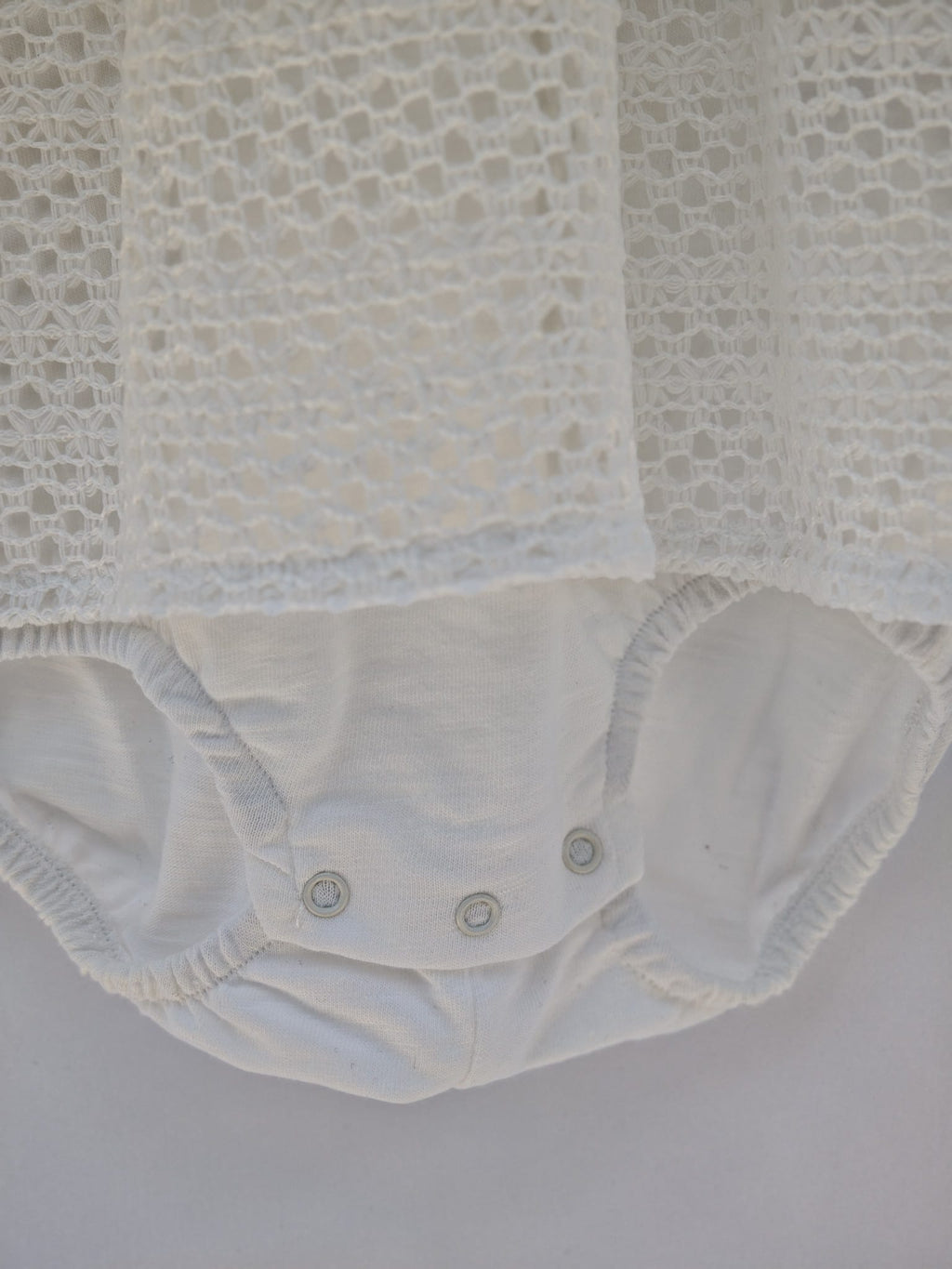 Pagliaccetto Vestitino Neonata Bianco Lalalu'