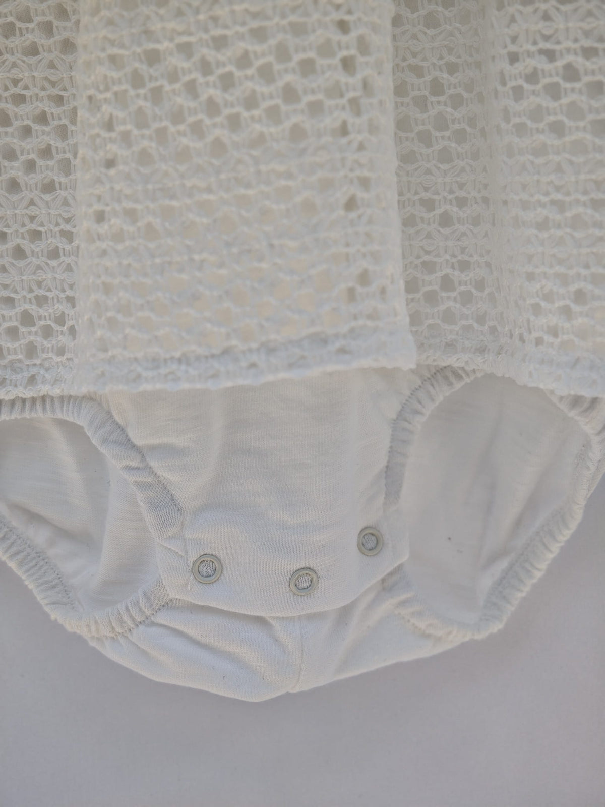 Pagliaccetto Vestitino Neonata Bianco Lalalu'