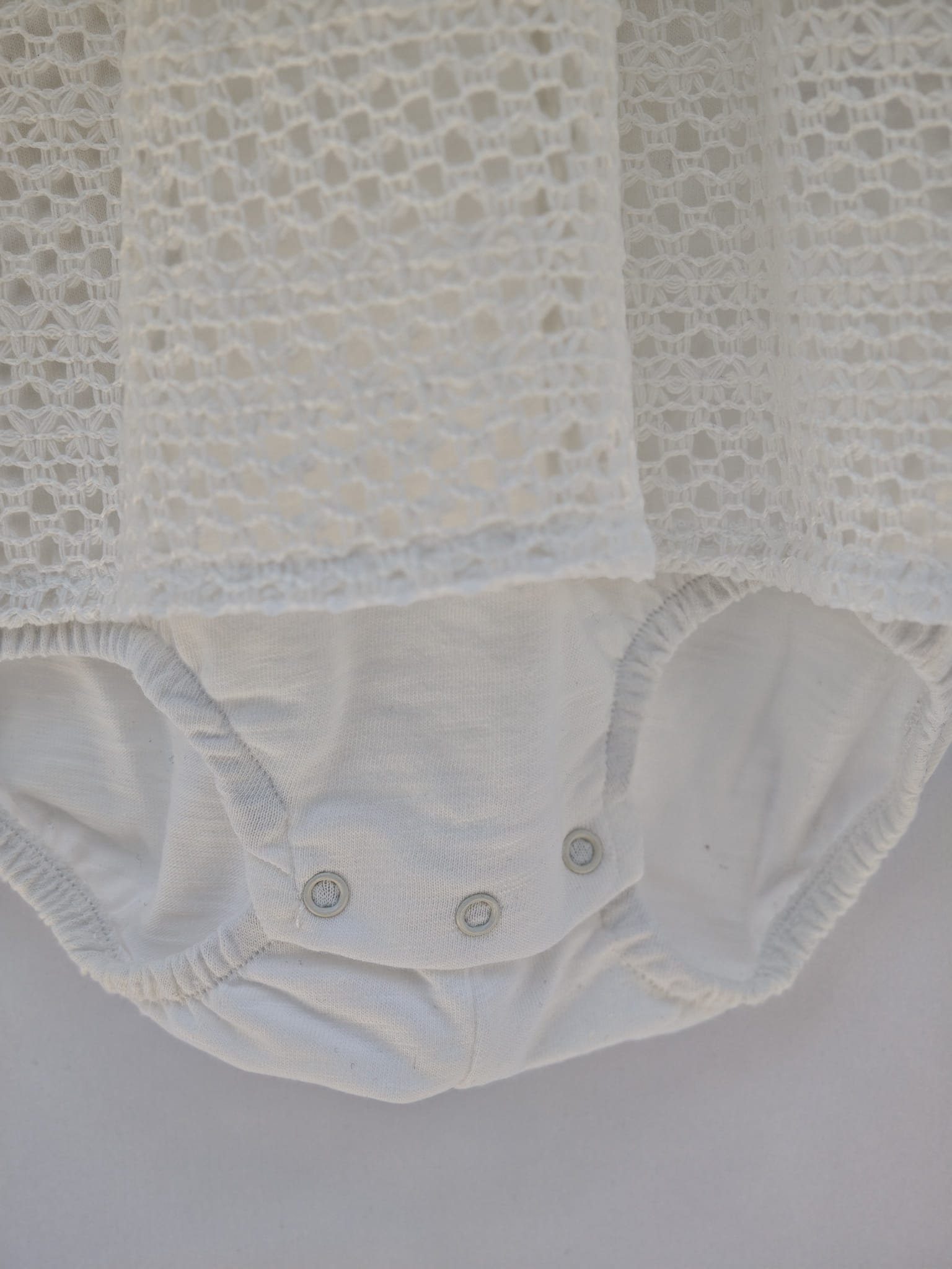 Pagliaccetto Vestitino Neonata Bianco Lalalu'