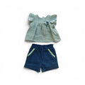 Completo Composto da Pantaloncino + Camicetta Neonata Lalalu'