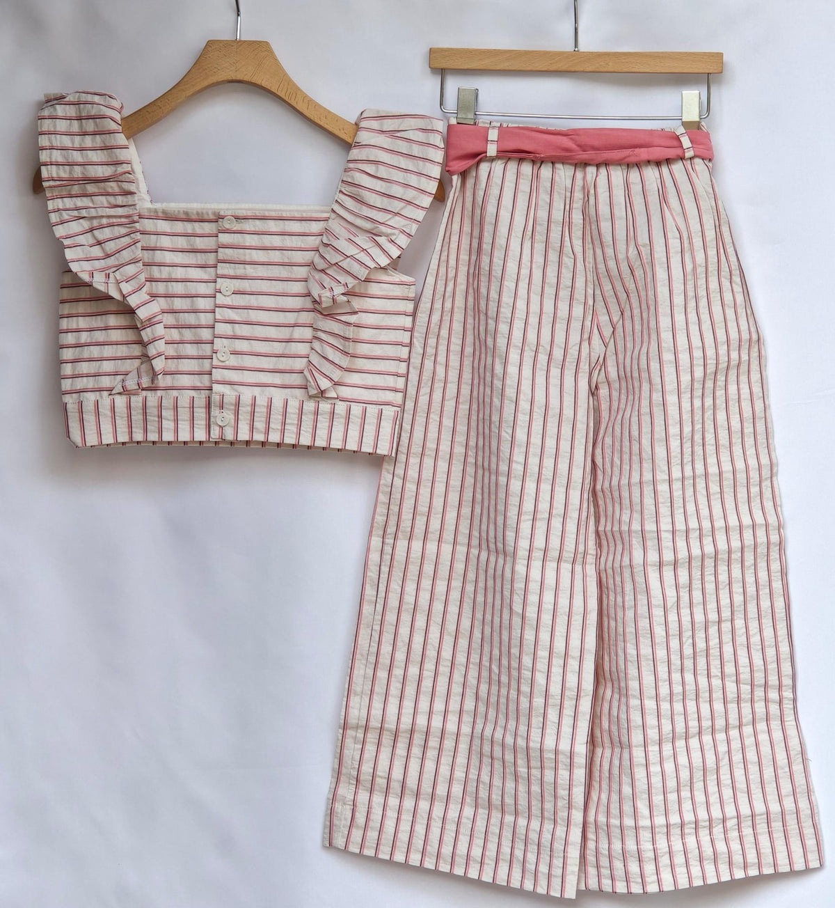 Completo in Cotone Rigato Bimba Lalalu'