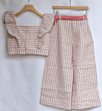 Completo in Cotone Rigato Bimba Lalalu'