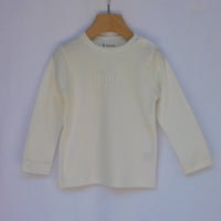 T-Shirt in Interlock Neonato Scritta 3D Latte Lalalù