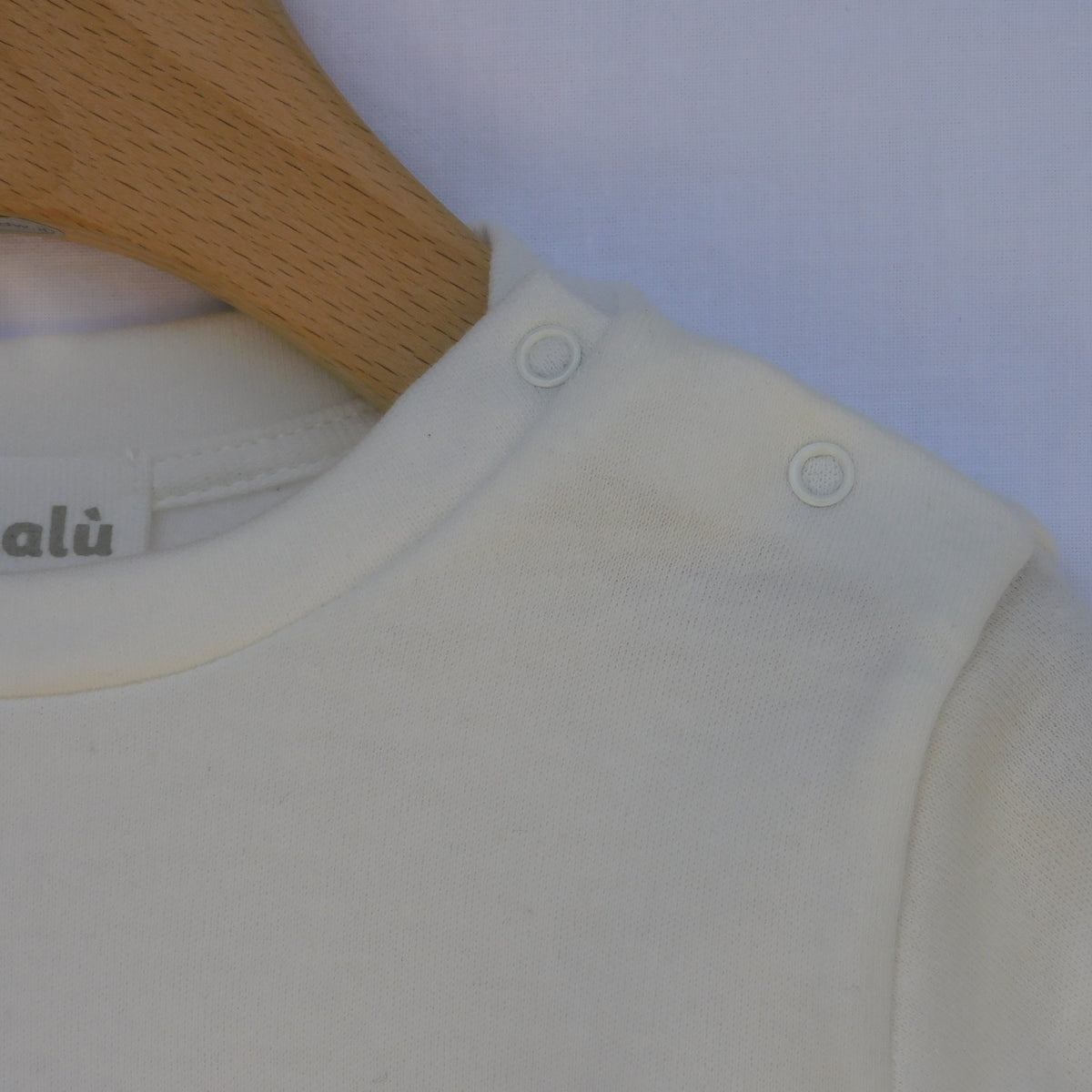 T-Shirt in Interlock Neonato Scritta 3D Latte Lalalù