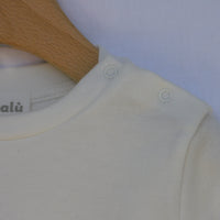 T-Shirt in Interlock Neonato Scritta 3D Latte Lalalù