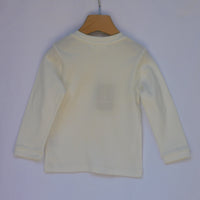 T-Shirt in Interlock Neonato Scritta 3D Latte Lalalù