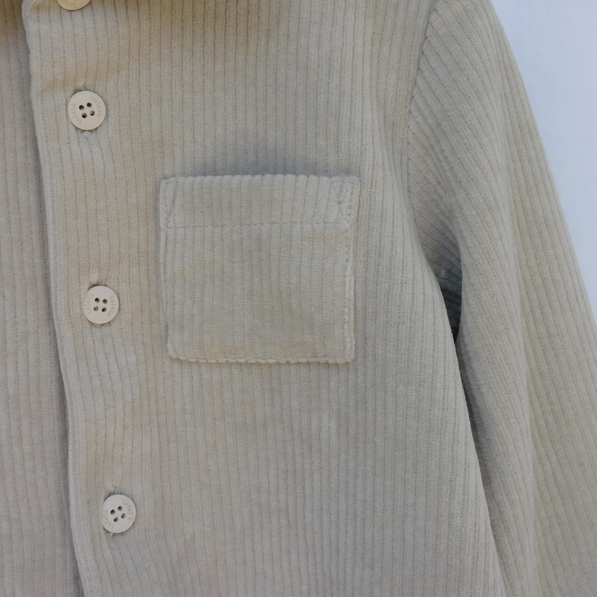 Completo in Velluto Giacca e Pantalone Neonato Crema Lalalù