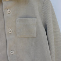Completo in Velluto Giacca e Pantalone Neonato Crema Lalalù
