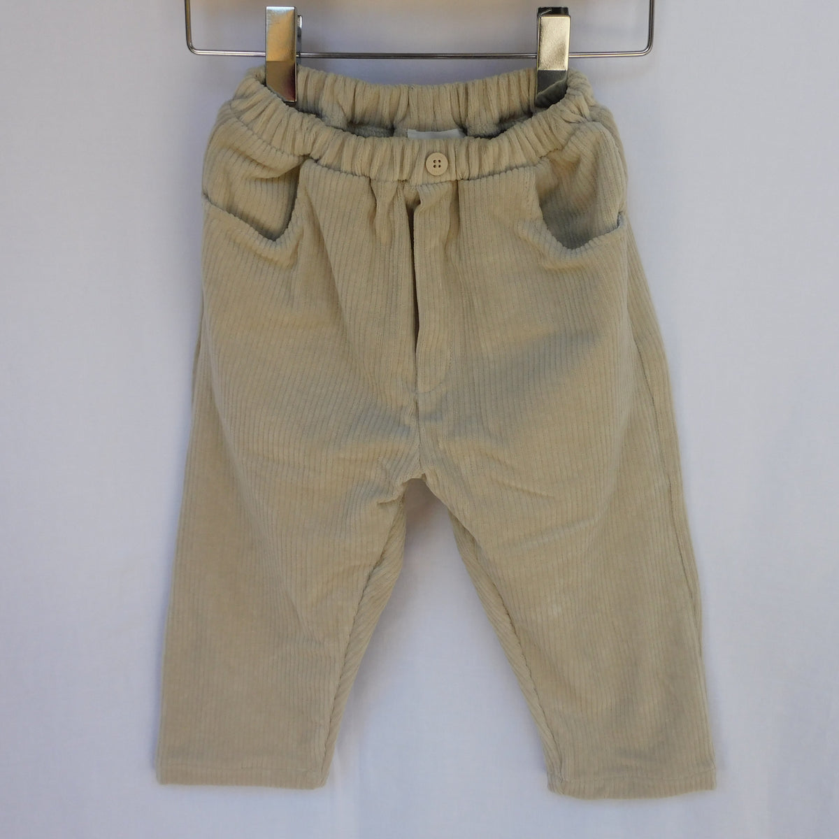 Completo in Velluto Giacca e Pantalone Neonato Crema Lalalù