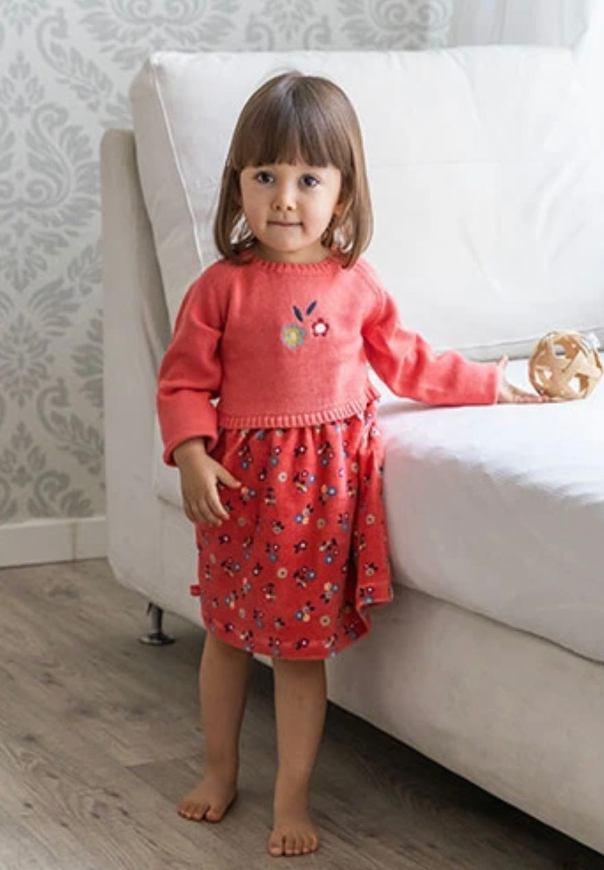 Vestito maglieria combinato per ragazza -BCI