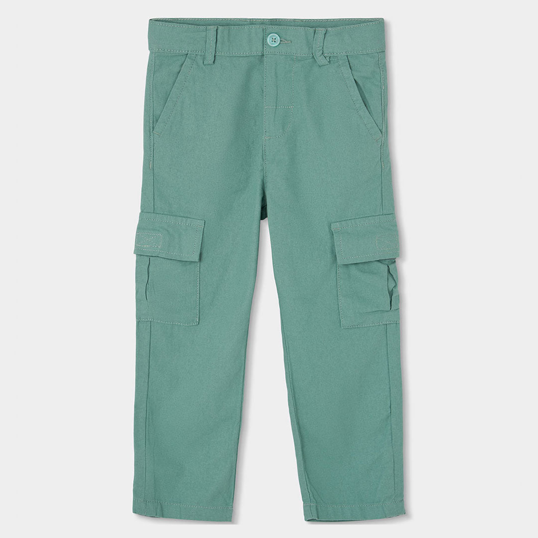 Pantaloni Lino per Ragazzo con Tasche Laterali
