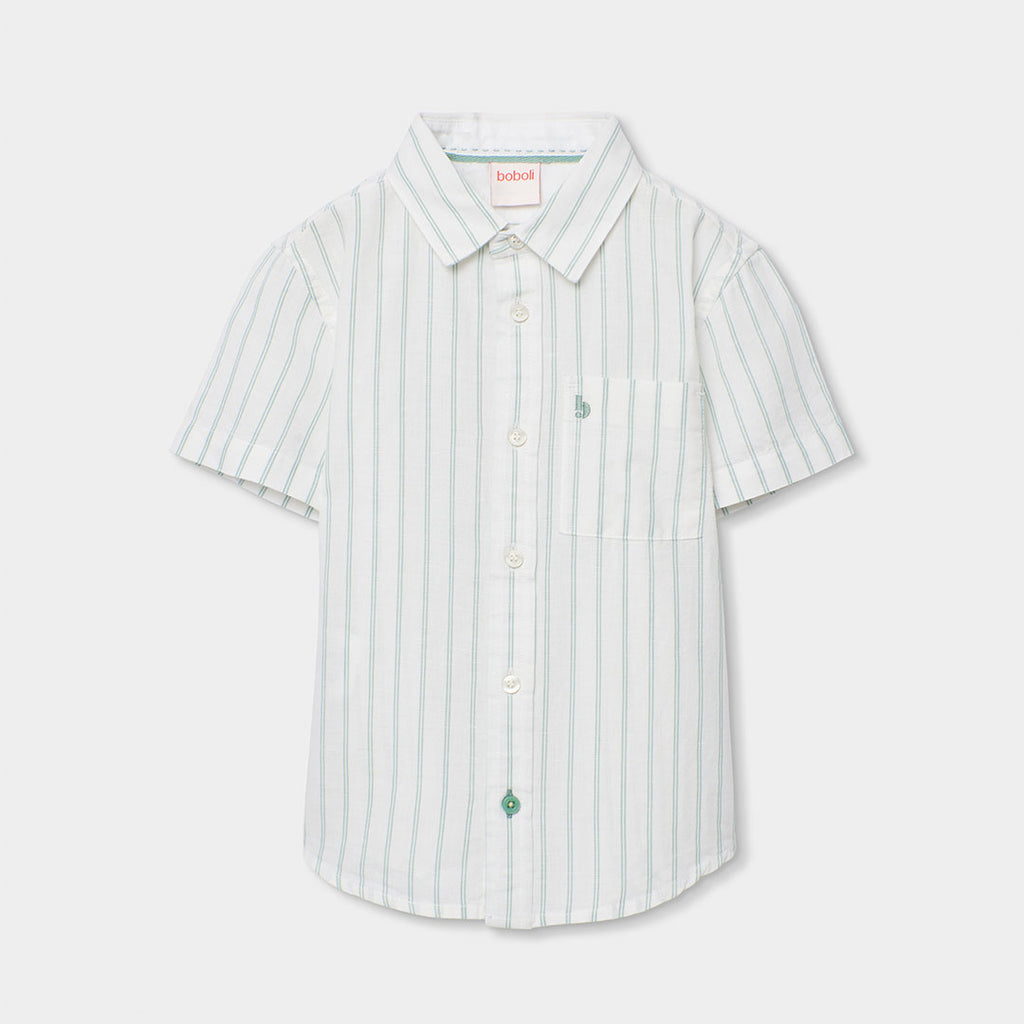 CAMICIA LINO A RIGHE PER RAGAZZO -BCI