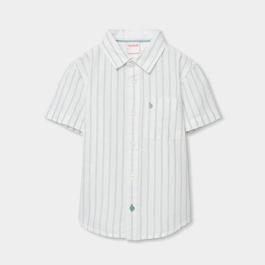 CAMICIA LINO A RIGHE PER RAGAZZO -BCI