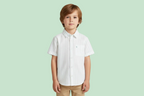 CAMICIA LINO A RIGHE PER RAGAZZO -BCI