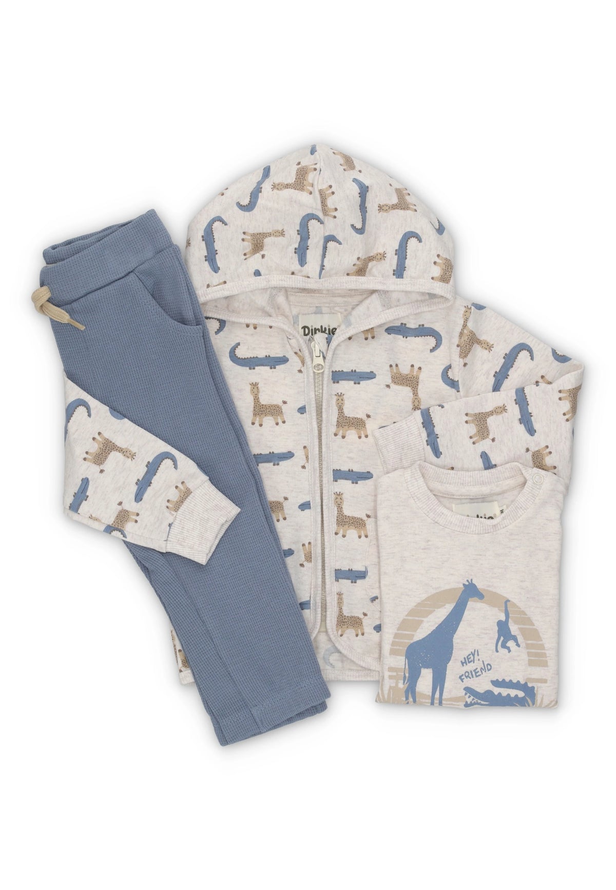 Completo Dirkje 3Pezzi T-shirt+ Pantalone + Felpa - Neonato