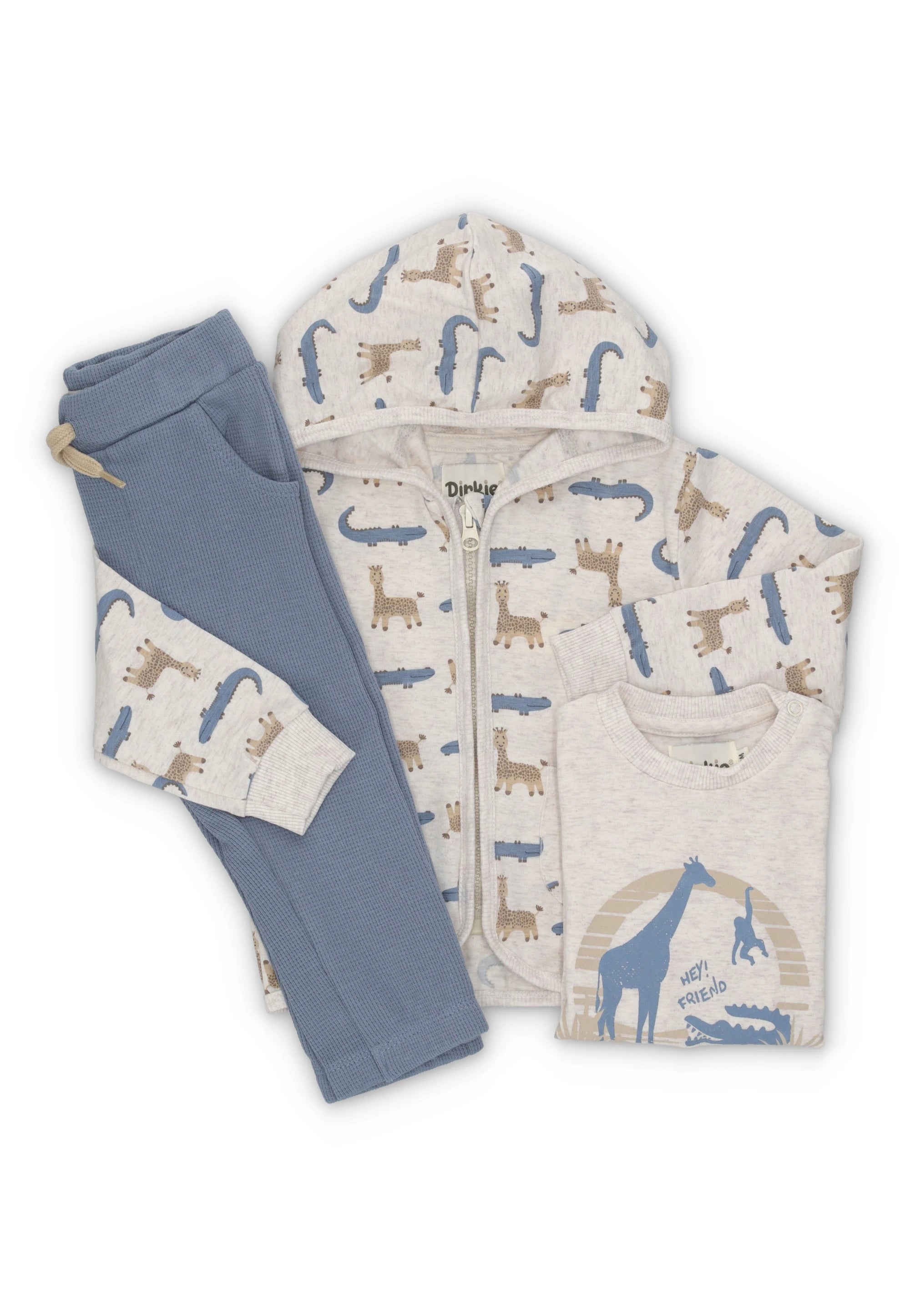 Completo Dirkje 3Pezzi T-shirt+ Pantalone + Felpa - Neonato