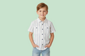 CAMICIA POPELIN A RIGHE PER RAGAZZO -BCI