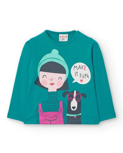 Maglietta jersey basic per bimba