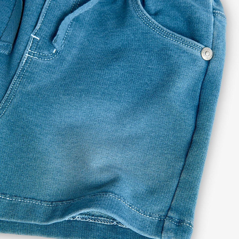 Short in Felpa Denim per Bimbo Boboli