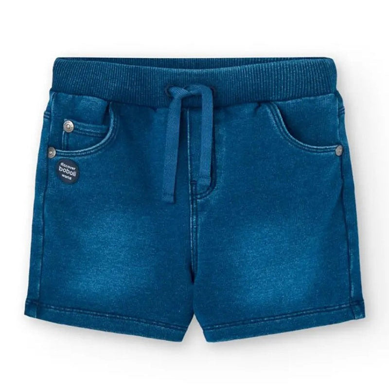 Short in Felpa Denim per Bimbo Boboli
