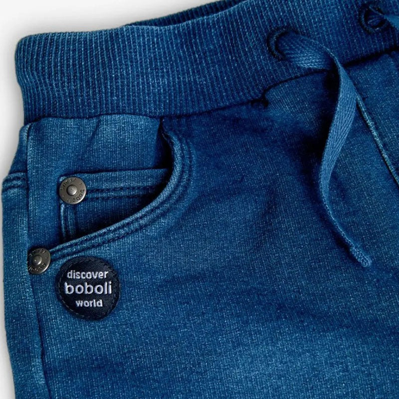Short in Felpa Denim per Bimbo Boboli