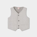 Gilet Lino a Righe per Ragazzo Boboli