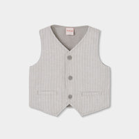 Gilet Lino a Righe per Ragazzo Boboli