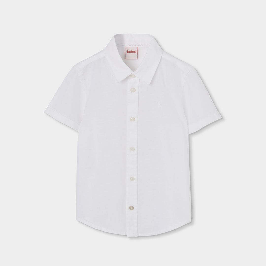 CAMICIA LINO MANICA CORTA PER RAGAZZO -BCI