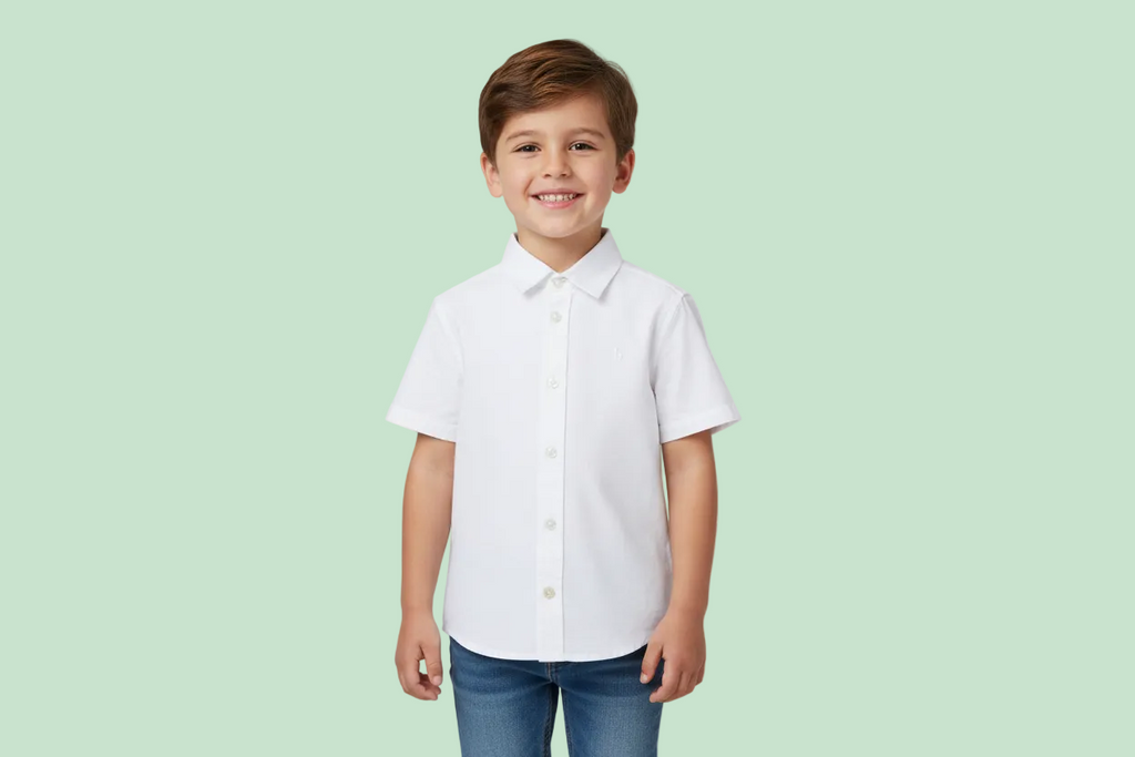 CAMICIA LINO MANICA CORTA PER RAGAZZO -BCI