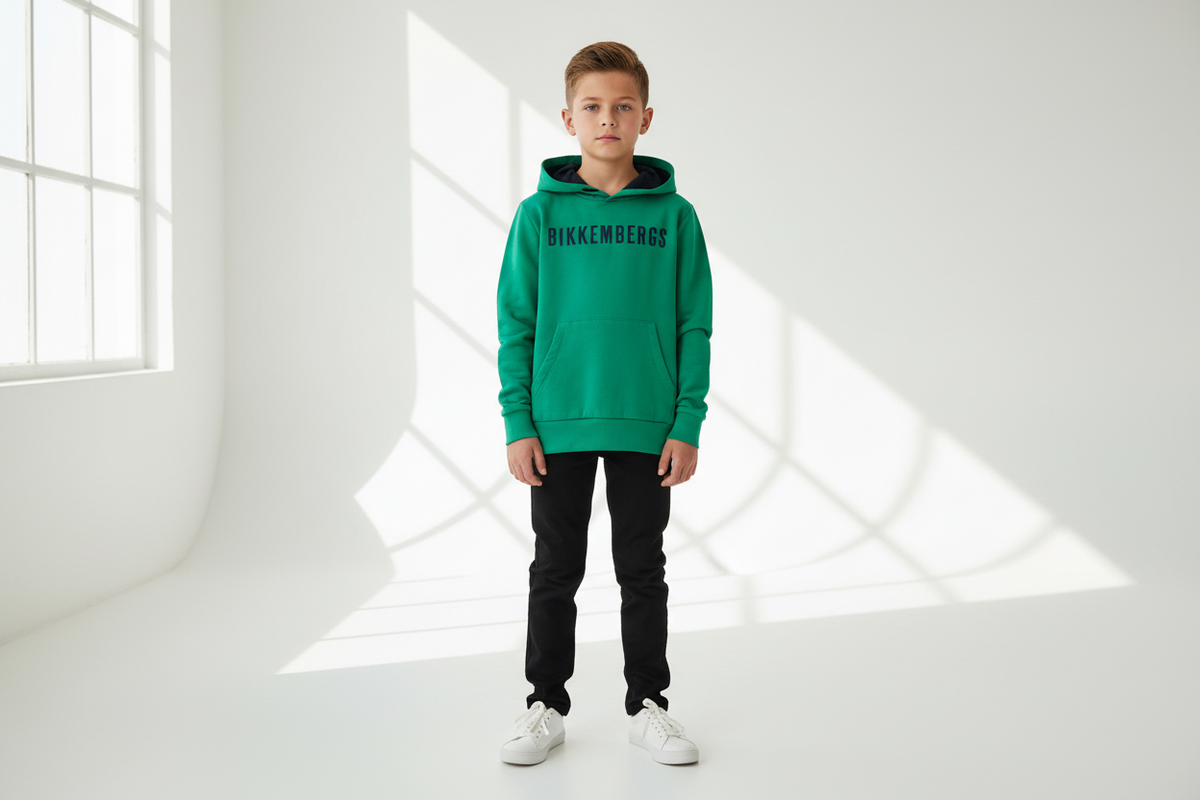 Bikkembergs Felpa Verde, Comfort e Moda Street - Bambini