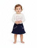 SET LS T-SHIRT+KNITDENIM SKIRT