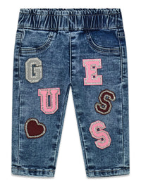 Pantaloni Blu Denim Guess Neonata
