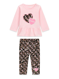 Completo Rosa Guess Neonata