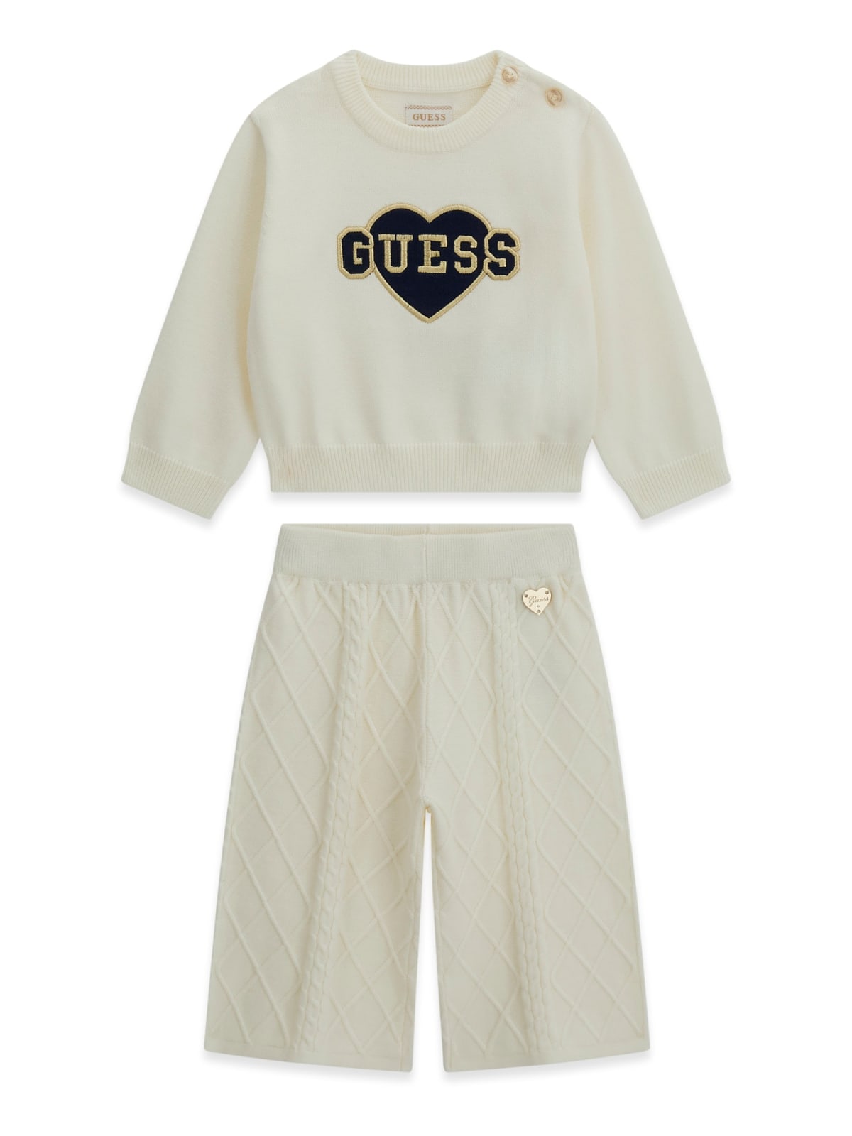 Completo Bianco Panna Guess Neonata
