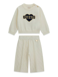 Completo Bianco Panna Guess Neonata
