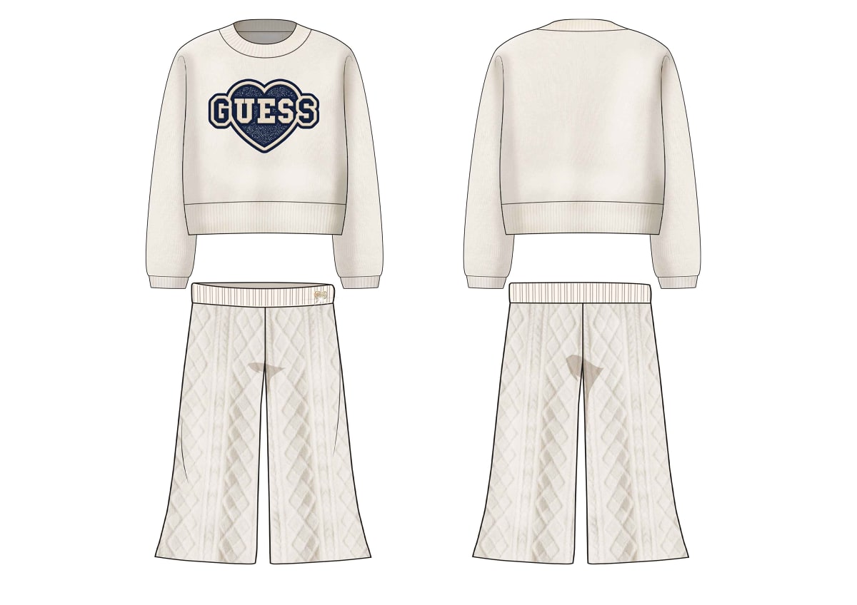 Completo Bianco Panna Guess Neonata