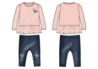 Completo Rosa Cipria Guess Neonata