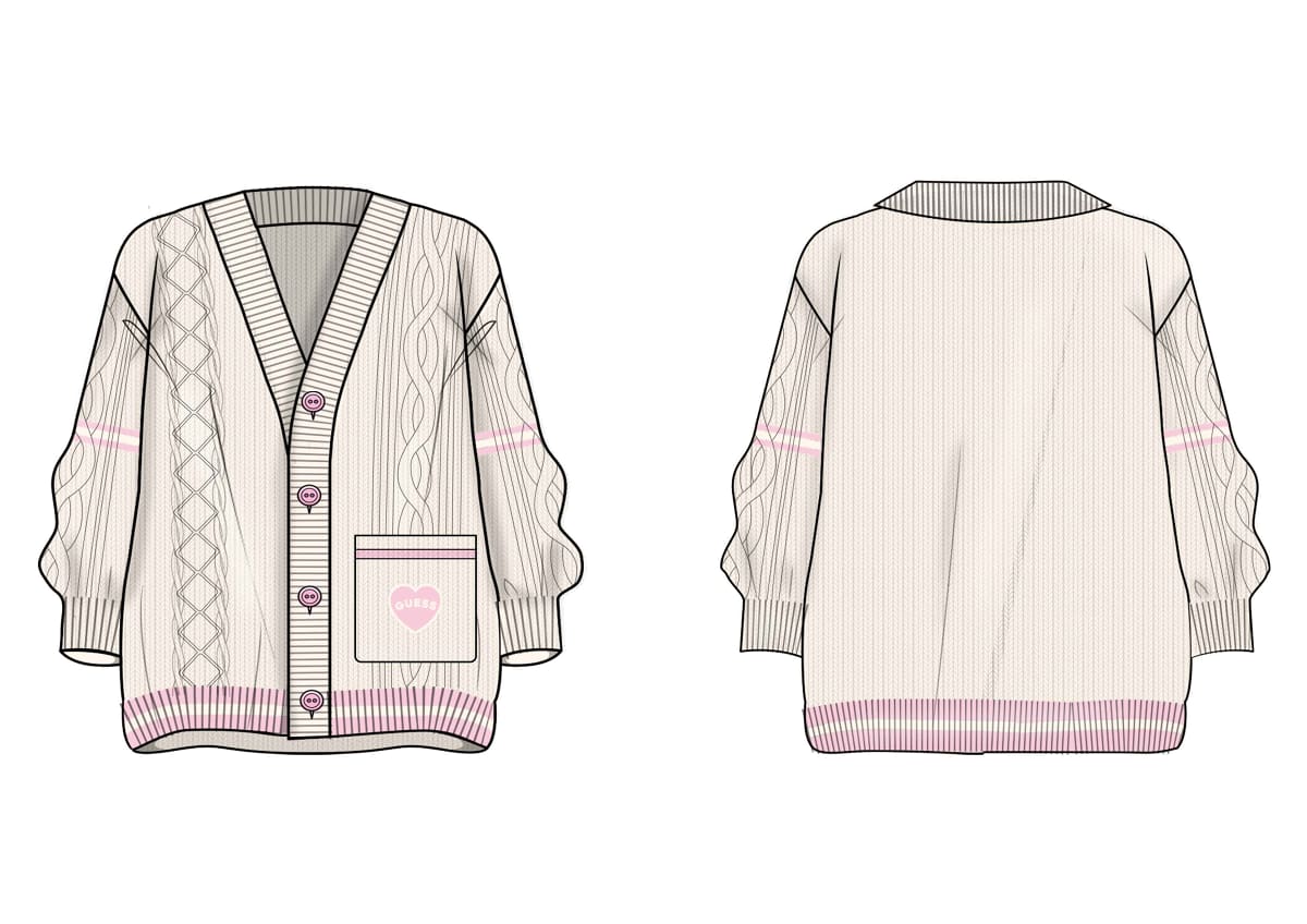 Maglia Bianco Panna Guess Neonata