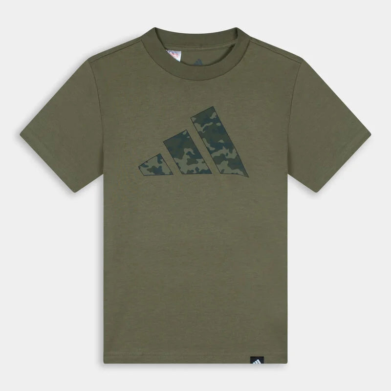 T-shirt Unisex Verde Oliva con Logo Adidas