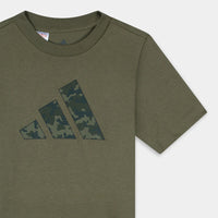 T-shirt Unisex Verde Oliva con Logo Adidas