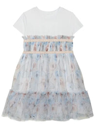 Abito da Cerimonia con Tulle Decorato con Farfalle Guess - Bambina