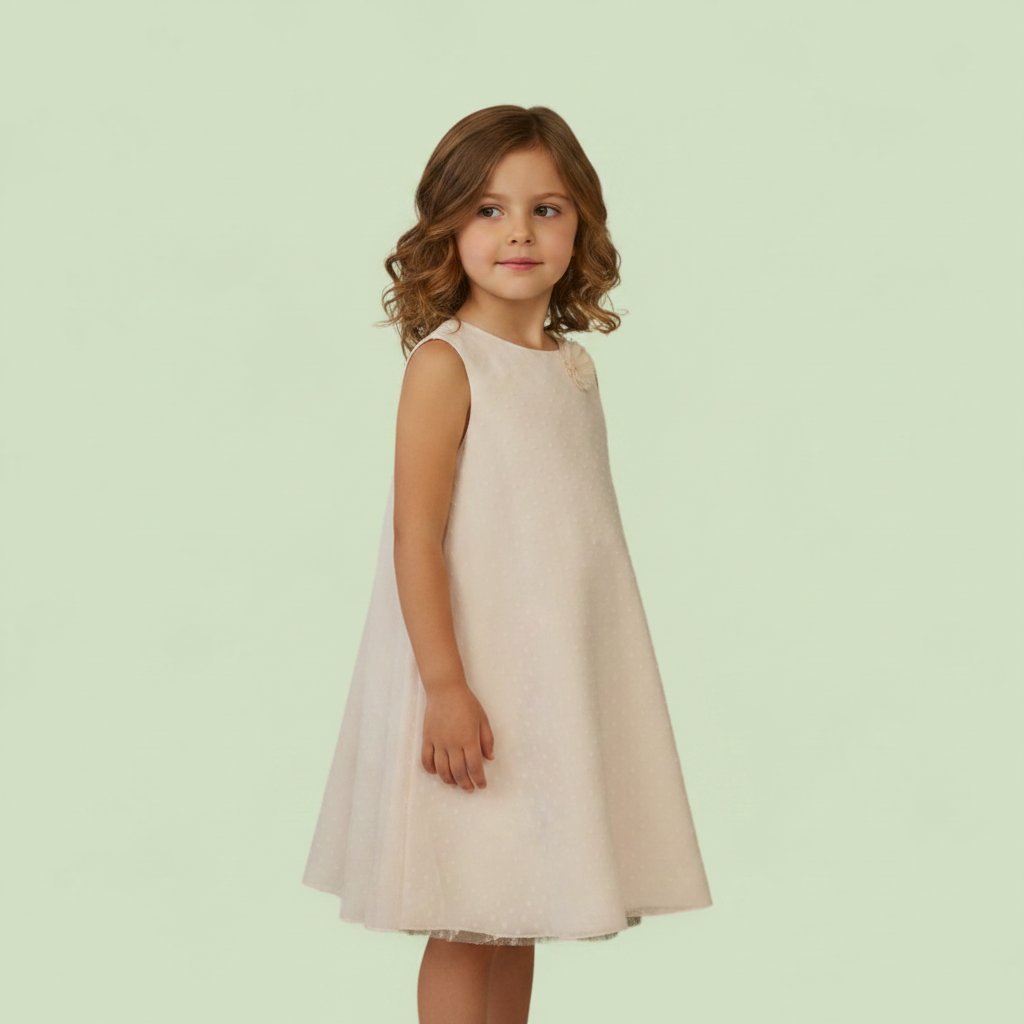 ABITO CERIMONIA SMANICATO CON  POIS