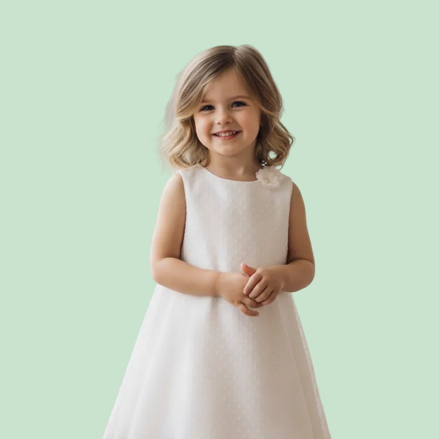 ABITO CERIMONIA SMANICATO CON  POIS