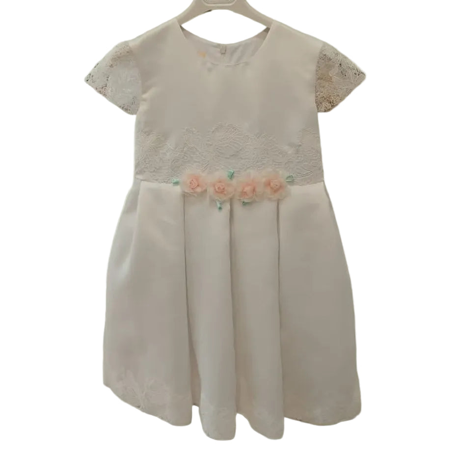 Abito Cerimonia in Pizzo con Cintura in Vita Bea - Bambina