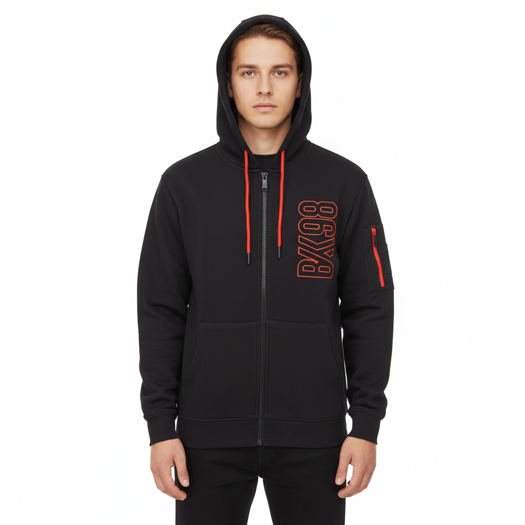 Felpa con Zip e Cappuccio Bikkembergs Bambino e Ragazzo