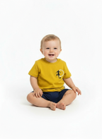 T-SHIRT MEZZA MANICA SENAPE