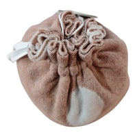 Cappello Neonata in Maglia Jacquard a Pois Pietra Lalalù